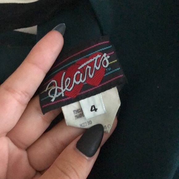 Vintage Hearts brand emerald dress. Size 4. - Picture 5 of 5